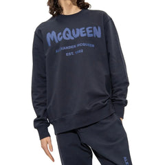 Alexander McQueen Blue Cotton Sweatshirt - S