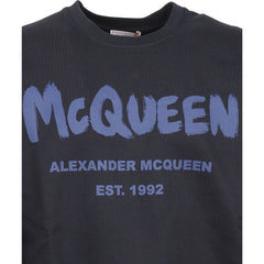 Alexander McQueen Blue Cotton Sweatshirt - S