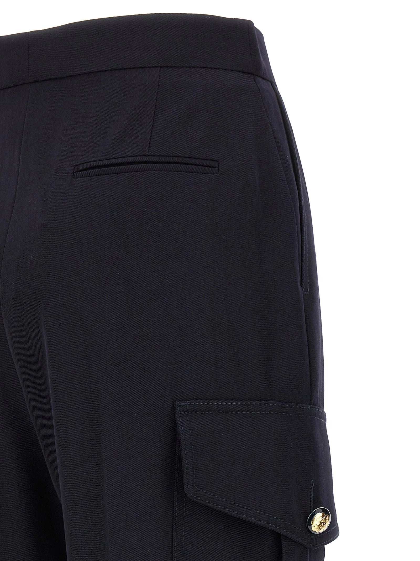 Alexander McQueen Blue Wool Cargo Pants - IT40