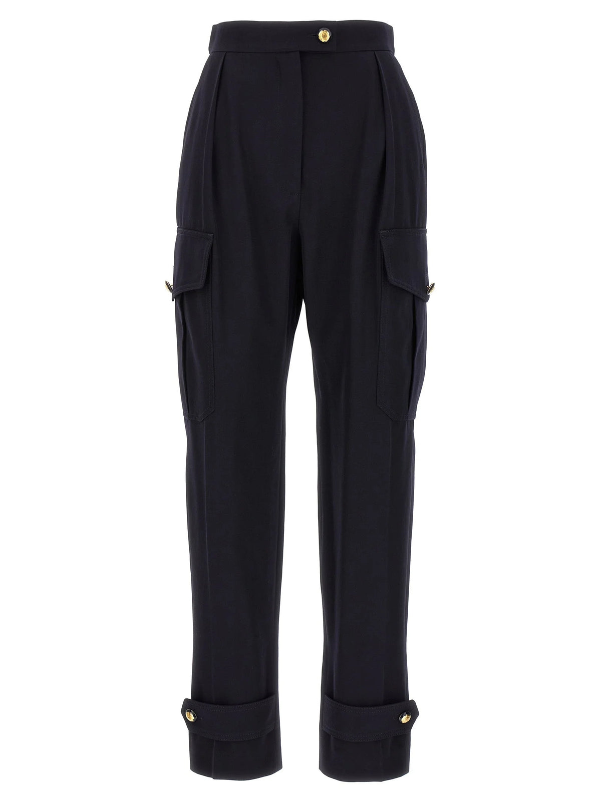 Alexander McQueen Blue Wool Cargo Pants - IT40