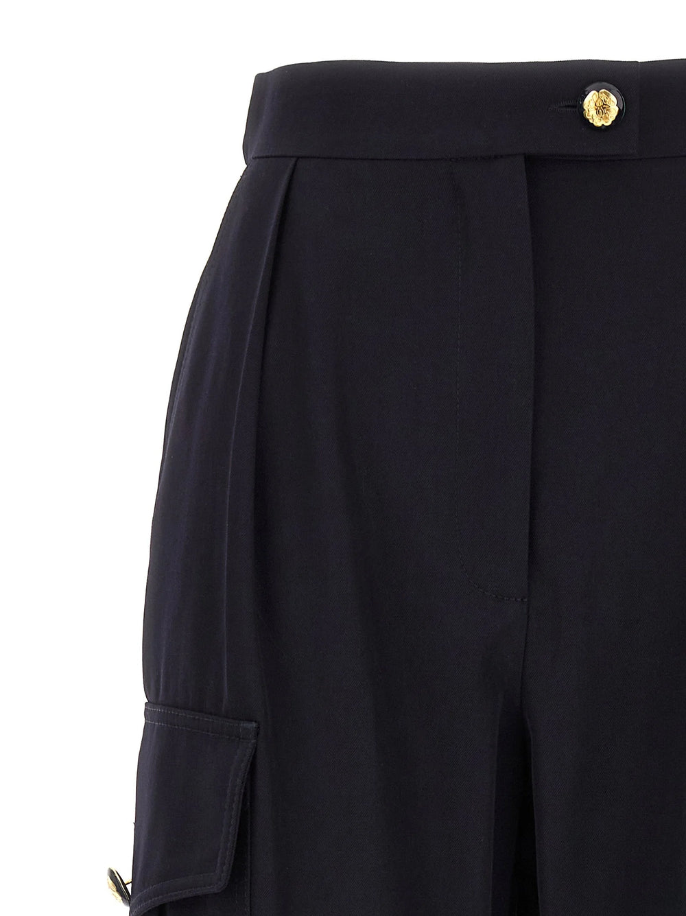 Alexander McQueen Blue Wool Cargo Pants - IT40