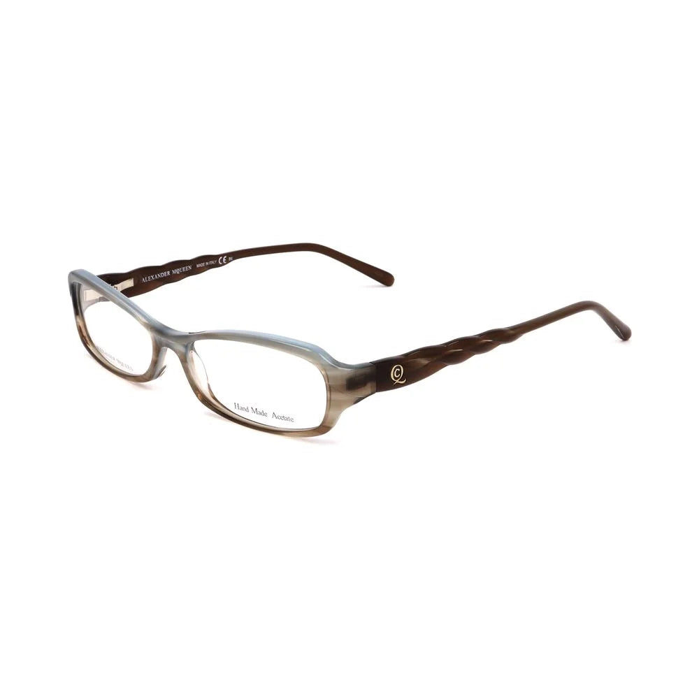 Alexander McQueen Brown Acetate Frames - Eyeglasses
