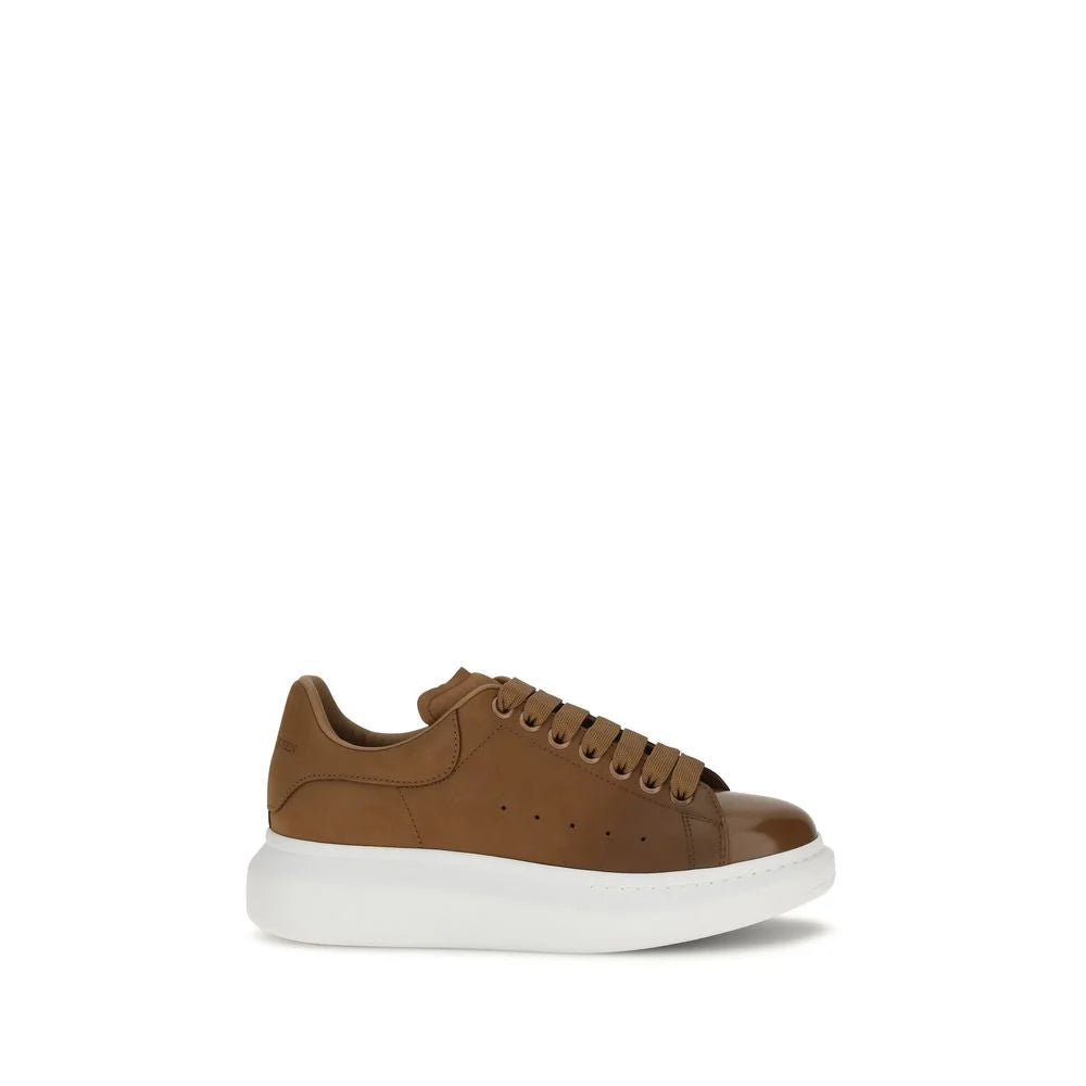 Alexander McQueen Ruskeat vasikan nahka Bos Taurus chunky-tennarit