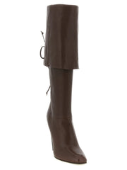 Alexander McQueen Brown Lamb Leather Over The Knee