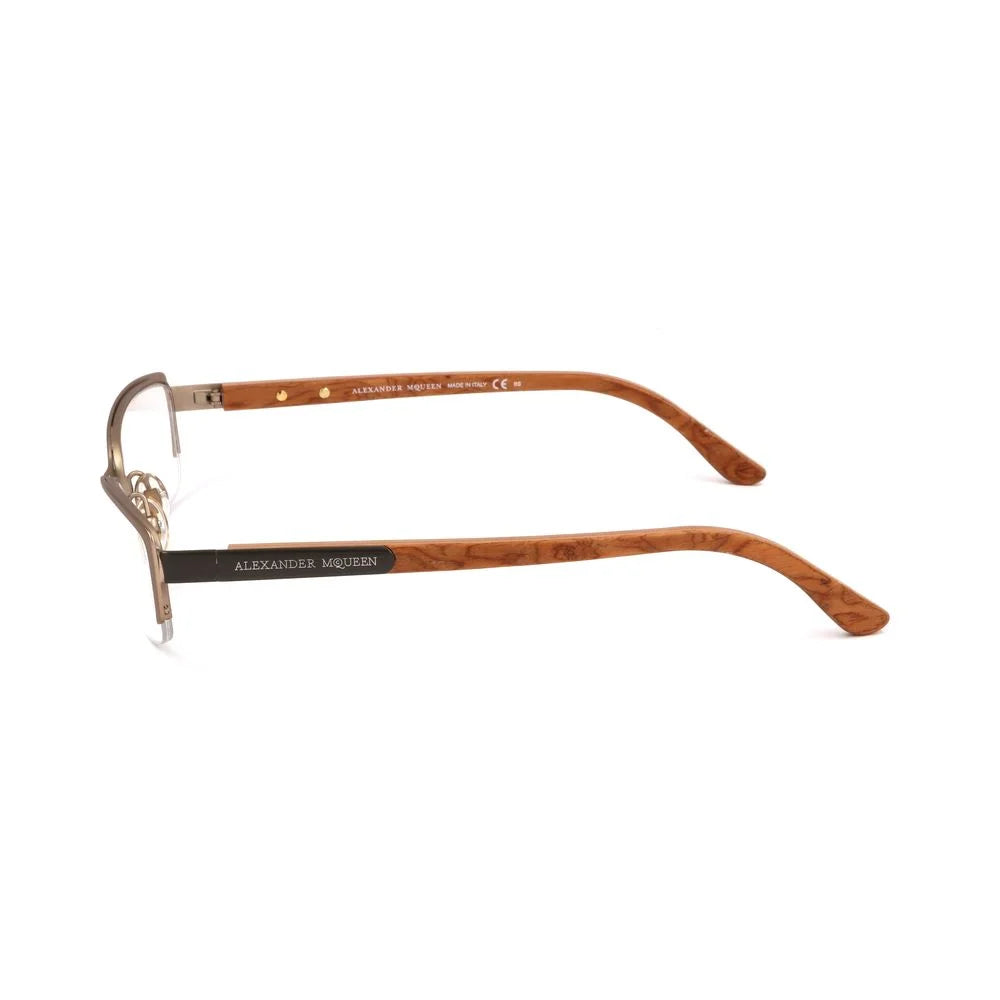 Alexander McQueen Brown Metal Frames - Eyeglasses