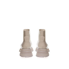 Alexander McQueen Chic Gray Leather Boots for Elegant Steps - EU37.5/US7.5 - Boots