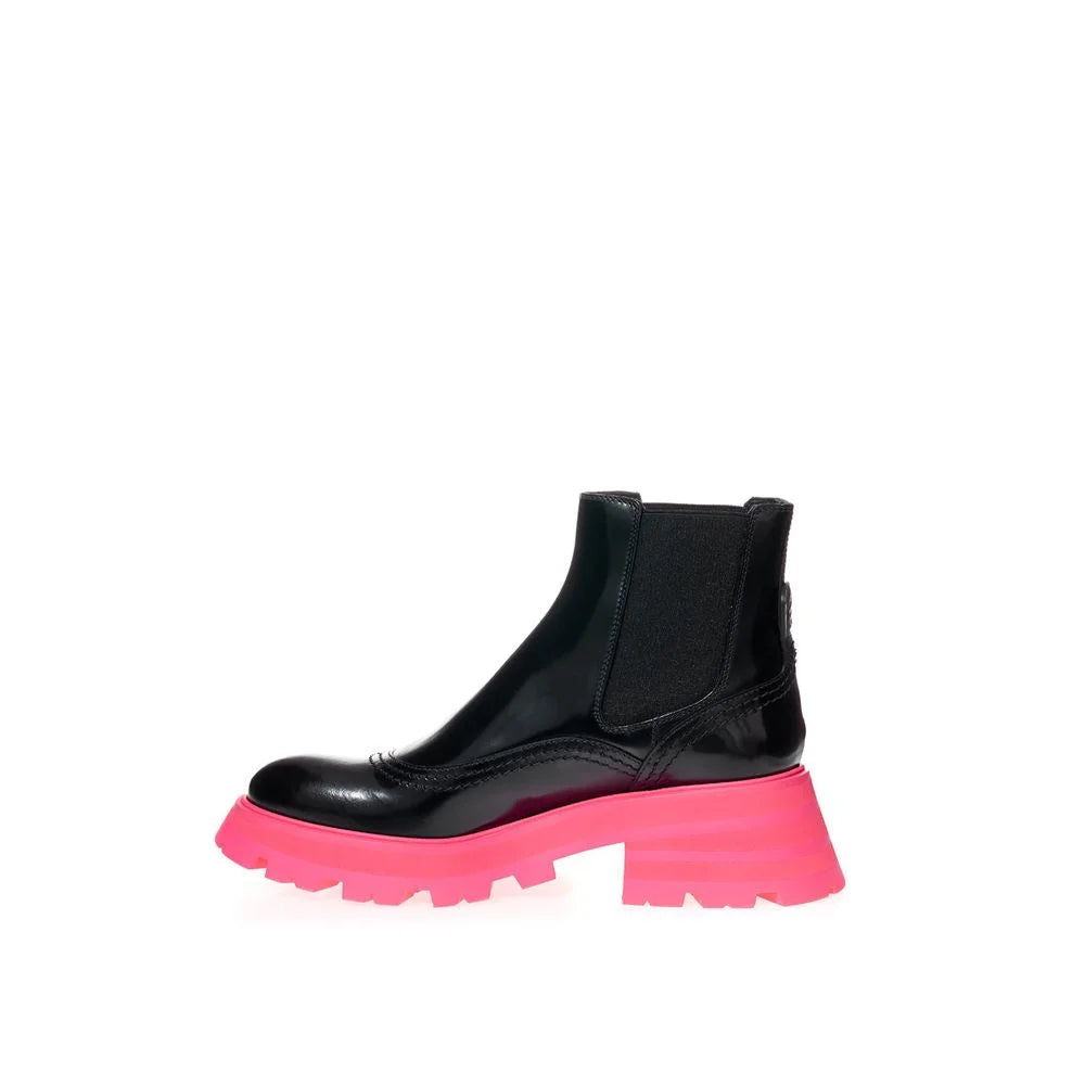 Alexander McQueen Κομψές Μαύρες Δερμάτινες Μπότες - EU37/US7