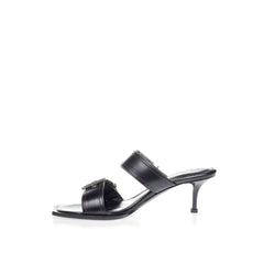 Alexander McQueen Elevate Your Steps in Timeless Black Leather Sandals - Sandals