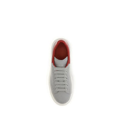 Alexander McQueen Gray Calf Leather Bos Taurus Platform Sneakers