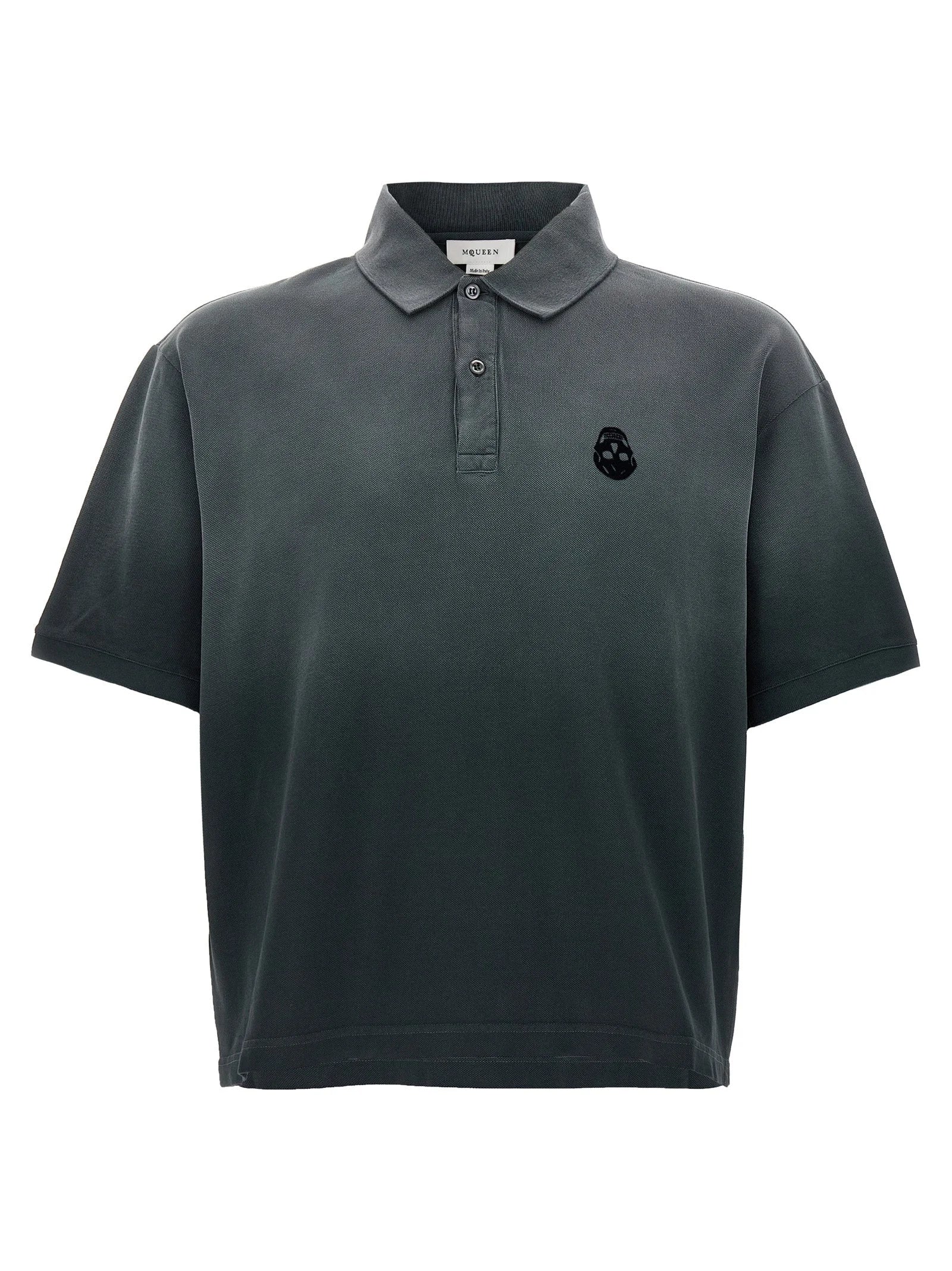 Alexander McQueen Gray Cotton Polo Shirt