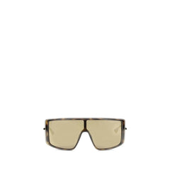 Alexander McQueen Havana T-Bar Visor Sunglasses - Sunglasses