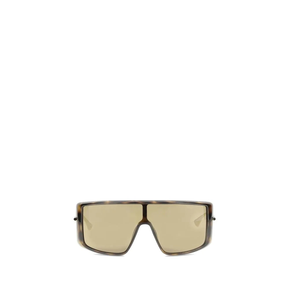 Alexander McQueen Havana T-Bar Visor Sunglasses