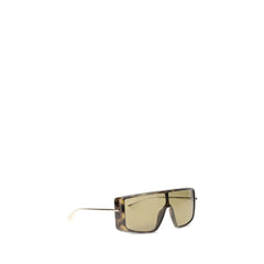 Alexander McQueen Havana T-Bar Visor Sunglasses - Sunglasses