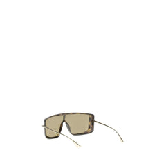 Alexander McQueen Havana T-Bar Visor Sunglasses - Sunglasses
