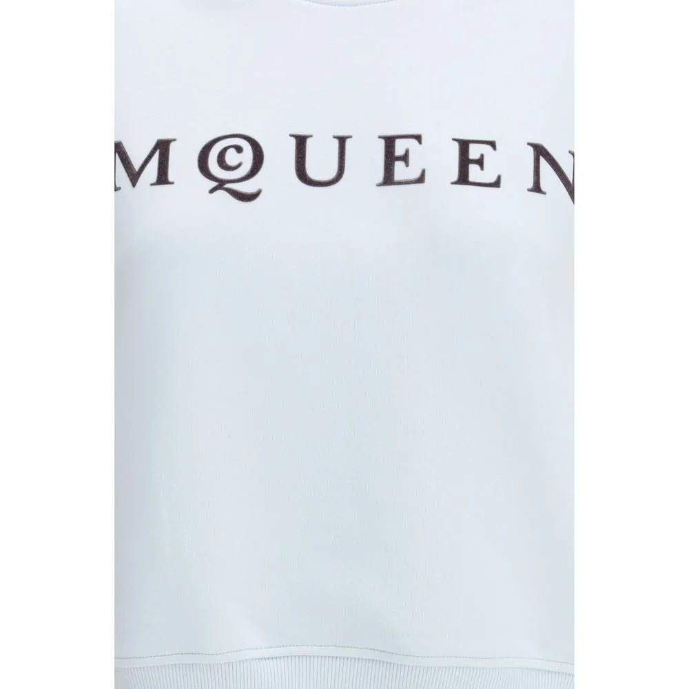 Alexander McQueen Light Blue Cotton Sweatshirt