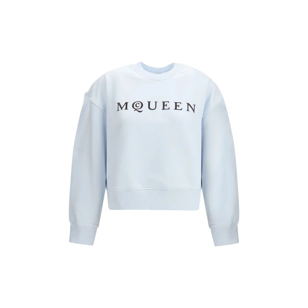 Alexander McQueen Light Blue Cotton Sweatshirt