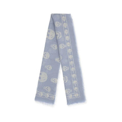 Alexander McQueen Light Blue Modal Scarf