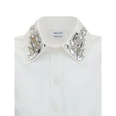Alexander McQueen Long-sleeved Shirt with embellished collar - Shirts