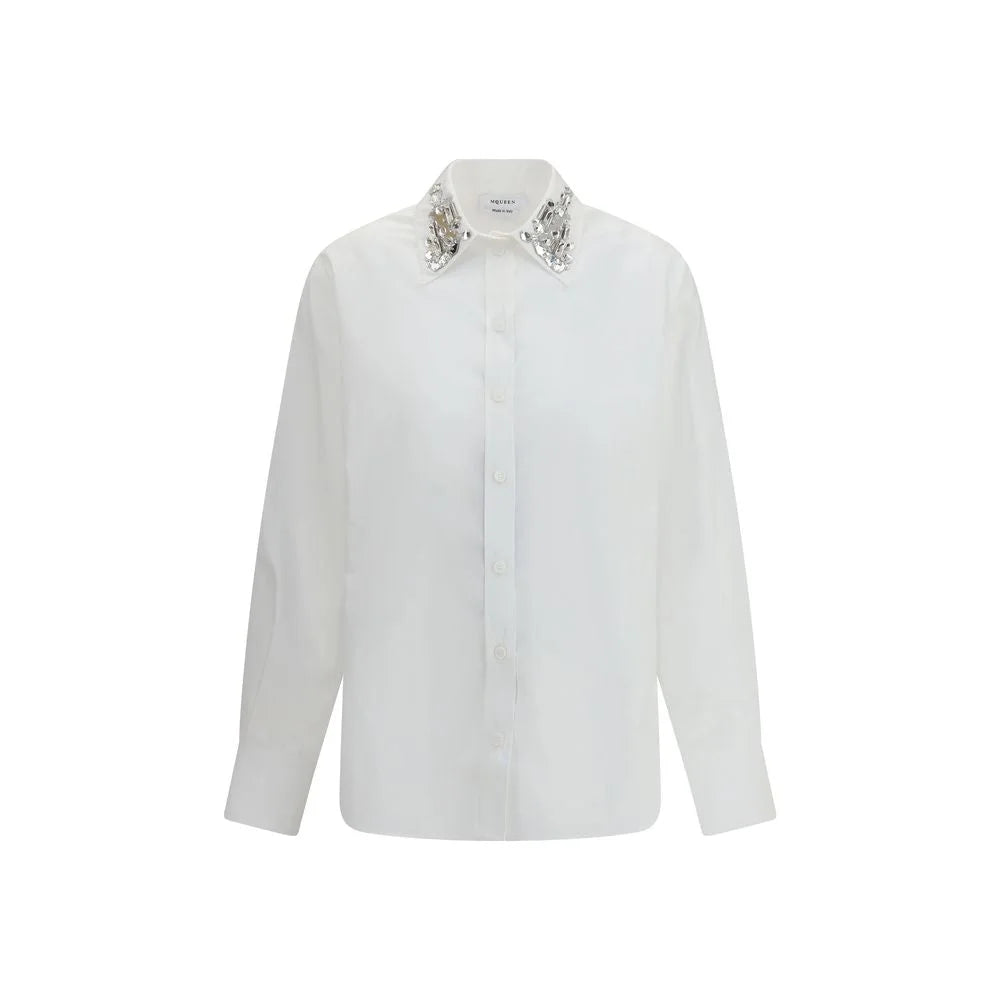 Alexander McQueen Long-sleeved Shirt with embellished collar - Shirts