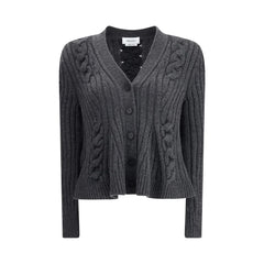 Alexander McQueen Peplum Cable Cardigan - Cardigans