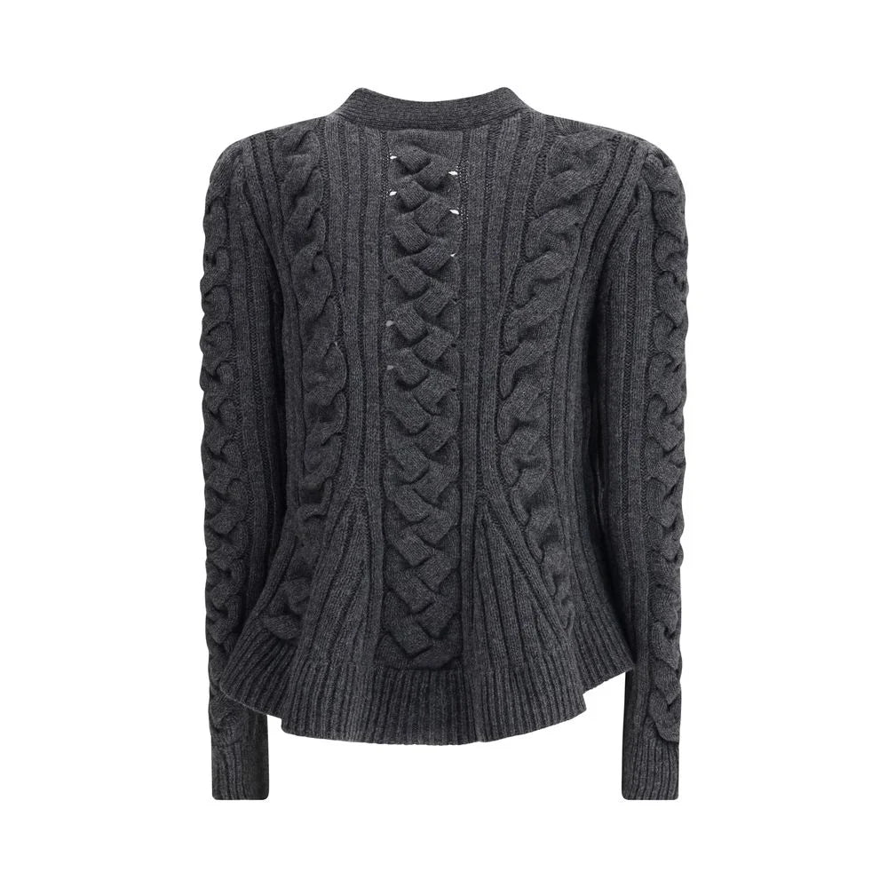 Alexander McQueen Peplum Cable Cardigan - Cardigans