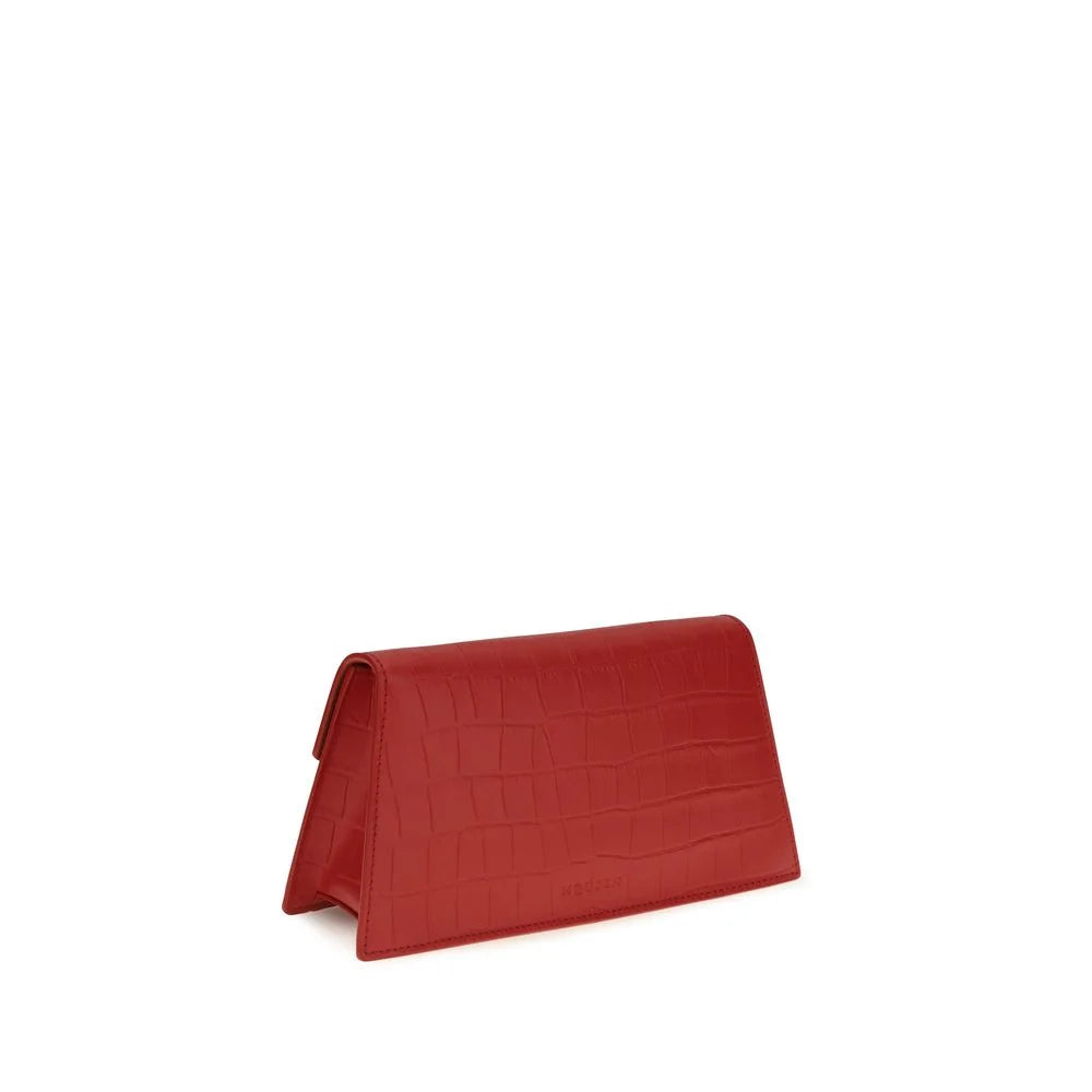 Alexander McQueen Red Calf Leather Bos Taurus Clutch Bag