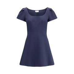Alexander McQueen Short Dress with short gathered sleeves - IT44 | L