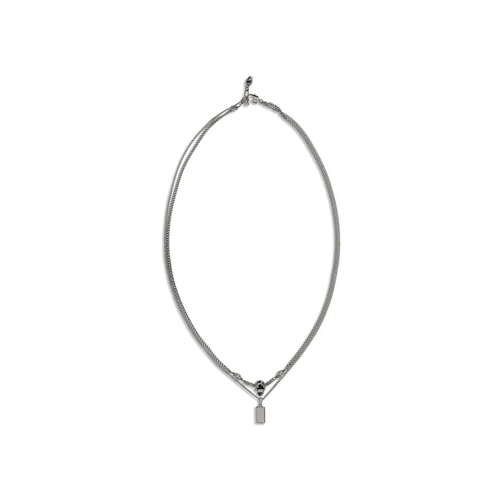 Alexander McQueen Silver Brass Necklace - One Size