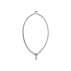 Alexander McQueen Silver Brass Necklace - One Size
