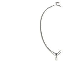 Alexander McQueen Silver Brass Necklace - One Size