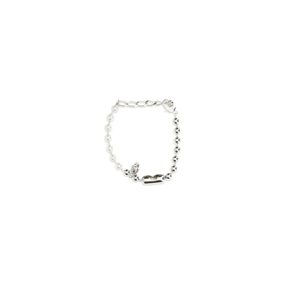 Alexander McQueen White Brass Bracelet - One Size