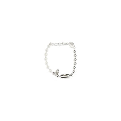 Alexander McQueen White Brass Bracelet - One Size