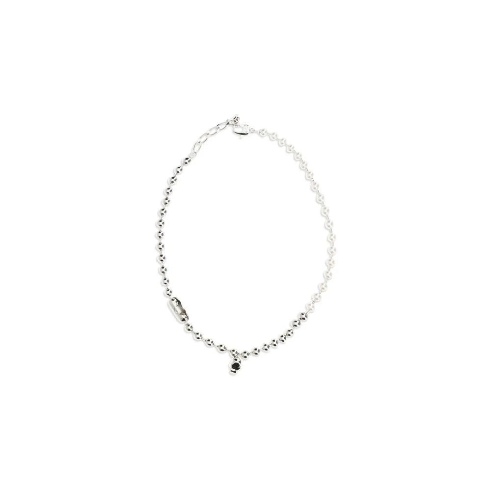 Alexander McQueen White Brass Necklace - One Size