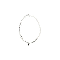 Alexander McQueen White Brass Necklace - One Size
