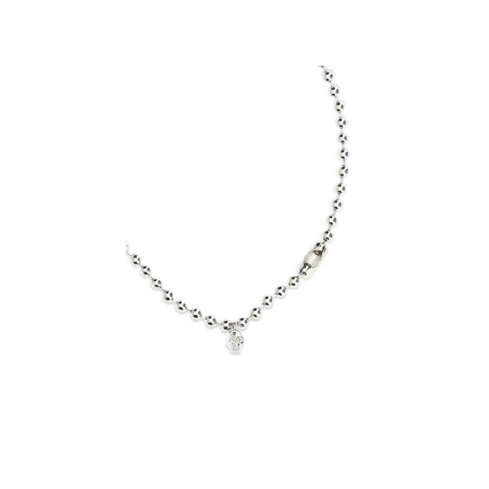 Alexander McQueen White Brass Necklace - One Size