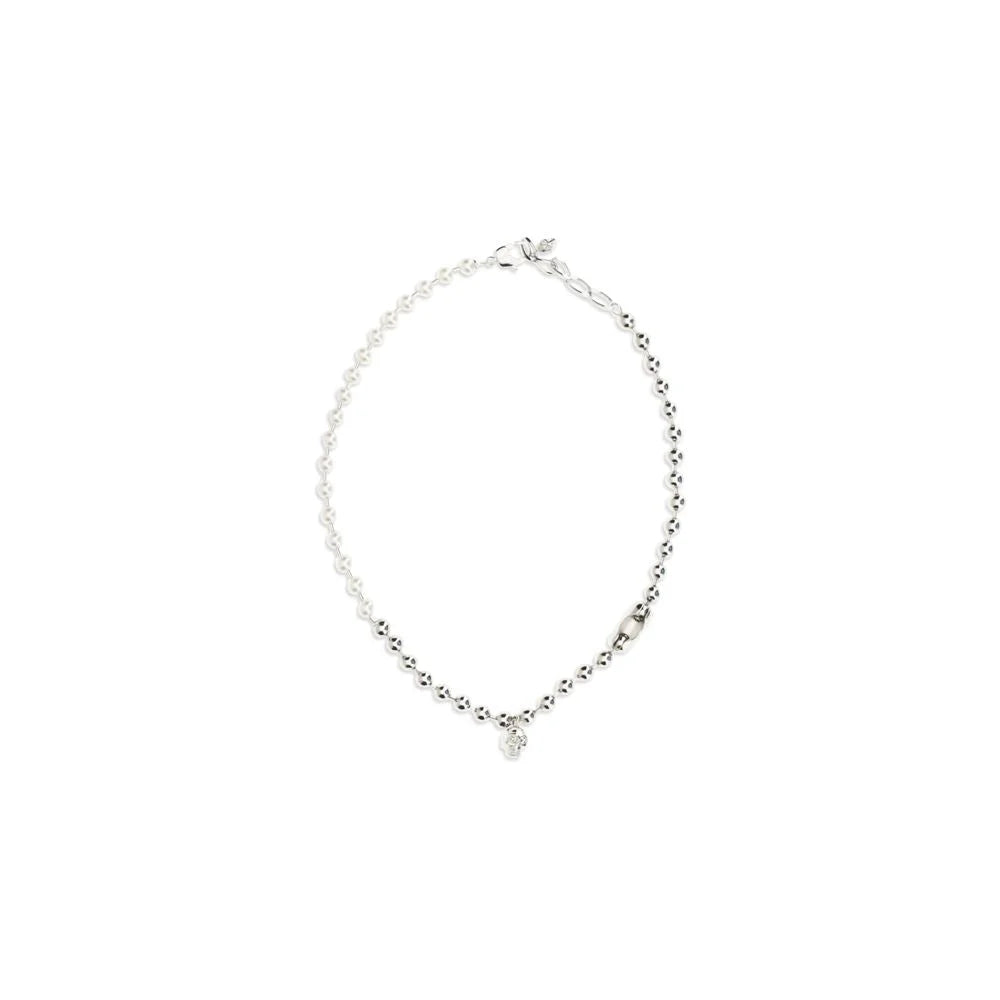 Alexander McQueen White Brass Necklace - One Size