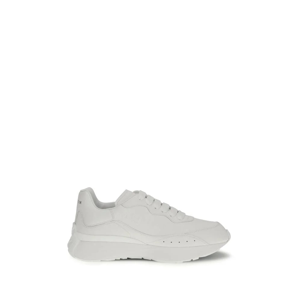 Alexander McQueen White Calf Leather Bos Taurus Chunky Sneakers - EU43/US10