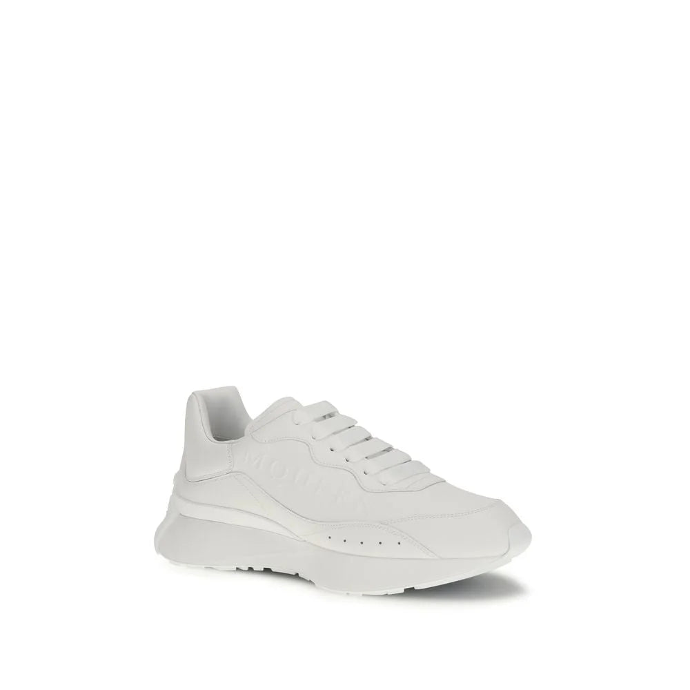 Alexander McQueen White Calf Leather Bos Taurus Chunky Sneakers - EU43/US10