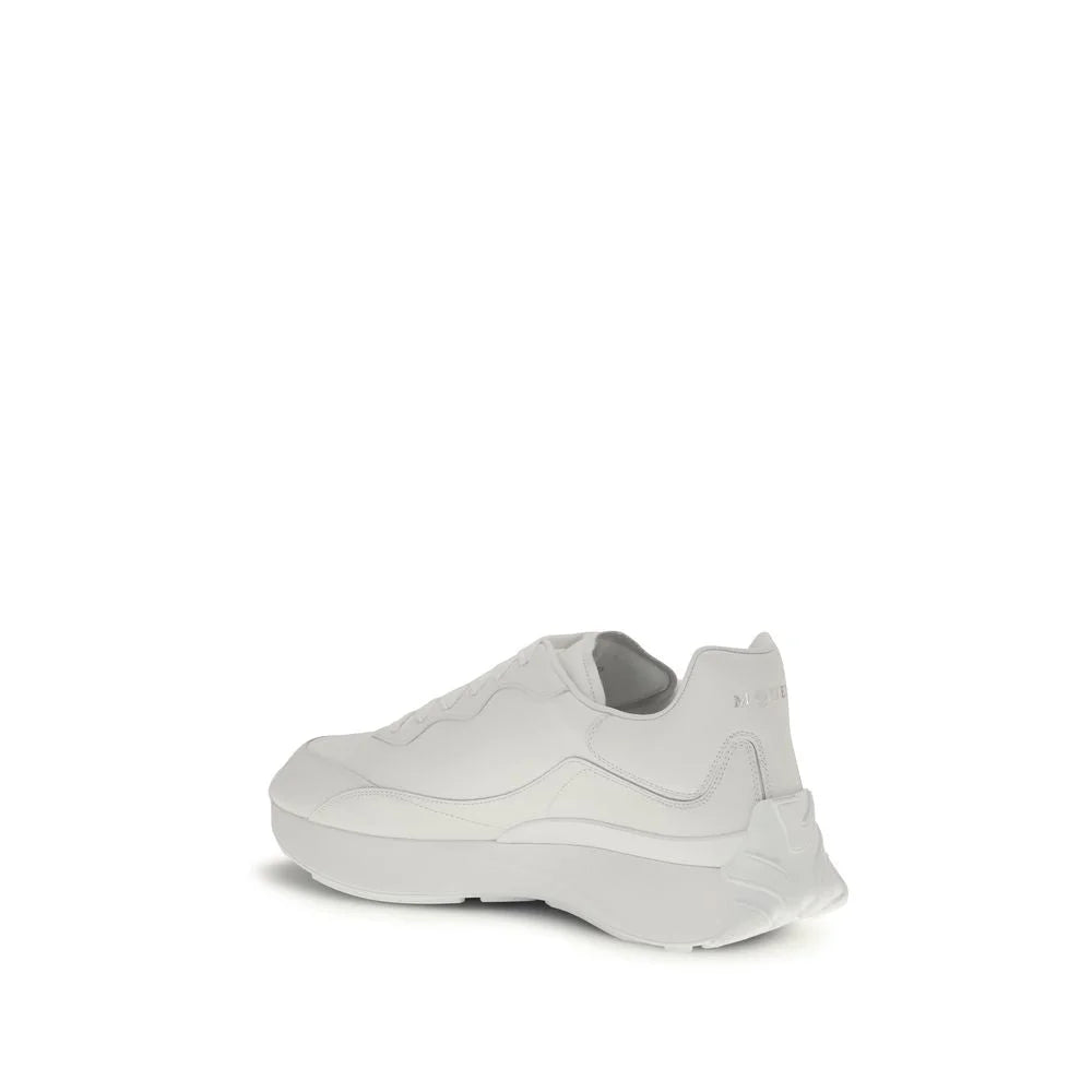 Alexander McQueen White Calf Leather Bos Taurus Chunky Sneakers - EU43/US10