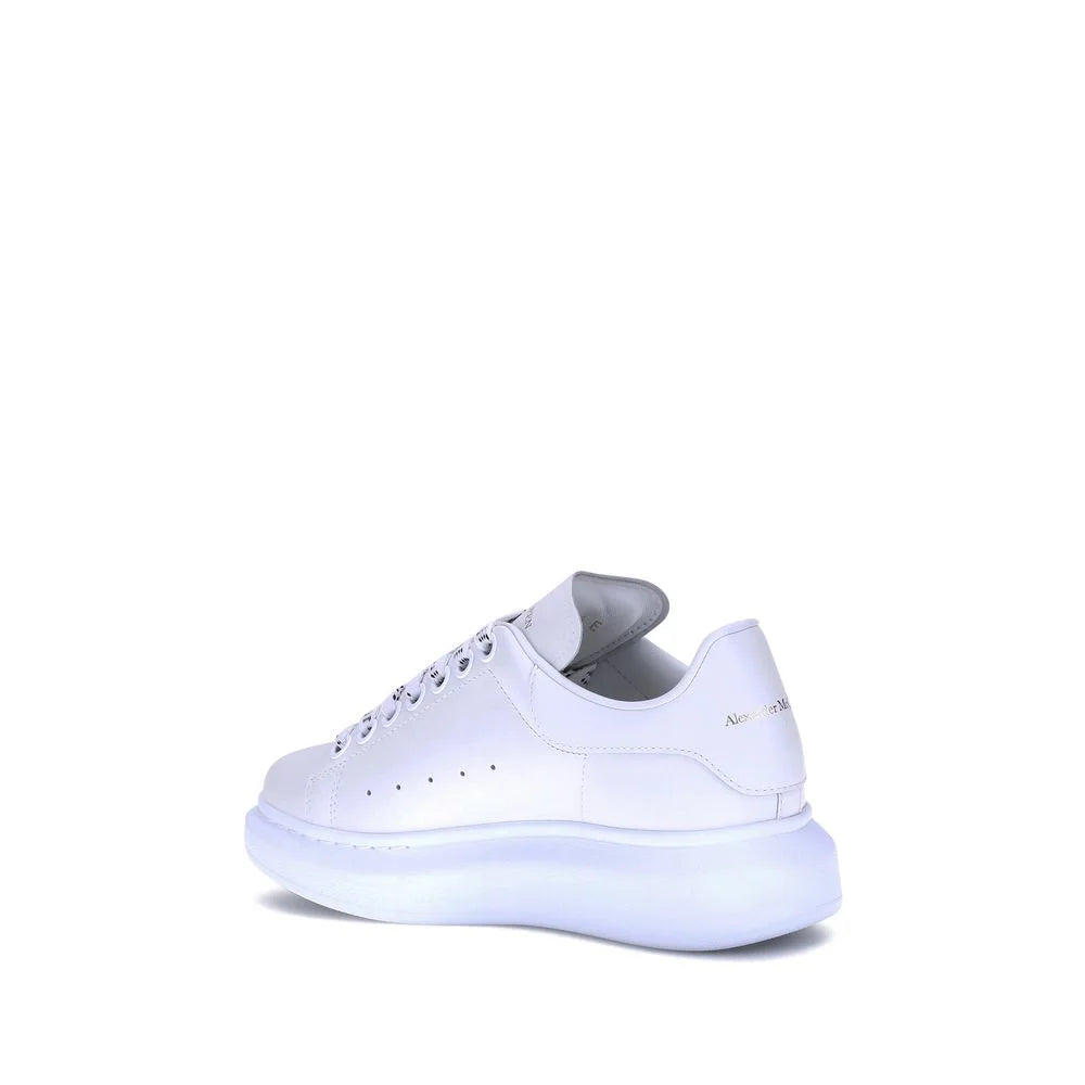 Alexander McQueen White Calf Leather Bos Taurus Platform Sneakers - EU39/US9