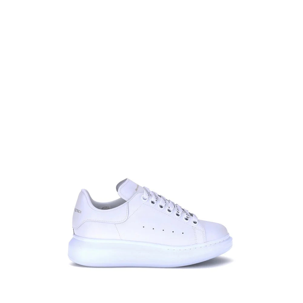 Alexander McQueen White Calf Leather Bos Taurus Platform Sneakers