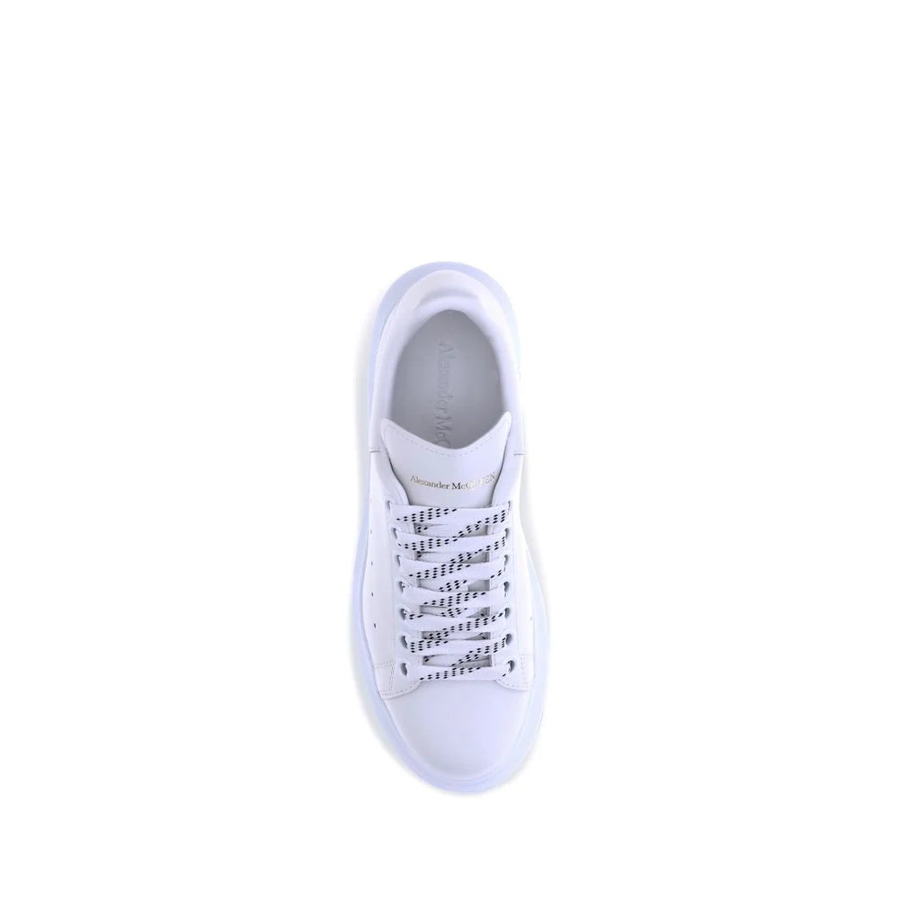 Alexander McQueen White Calf Leather Bos Taurus Platform Sneakers