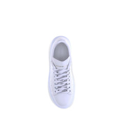 Alexander McQueen White Calf Leather Bos Taurus Platform Sneakers