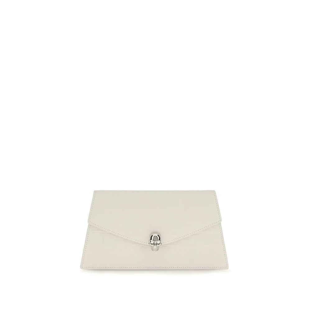 Alexander McQueen White Calf Leather Bos Taurus Shoulder Bag