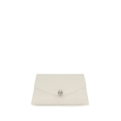 Alexander McQueen White Calf Leather Bos Taurus Shoulder Bag