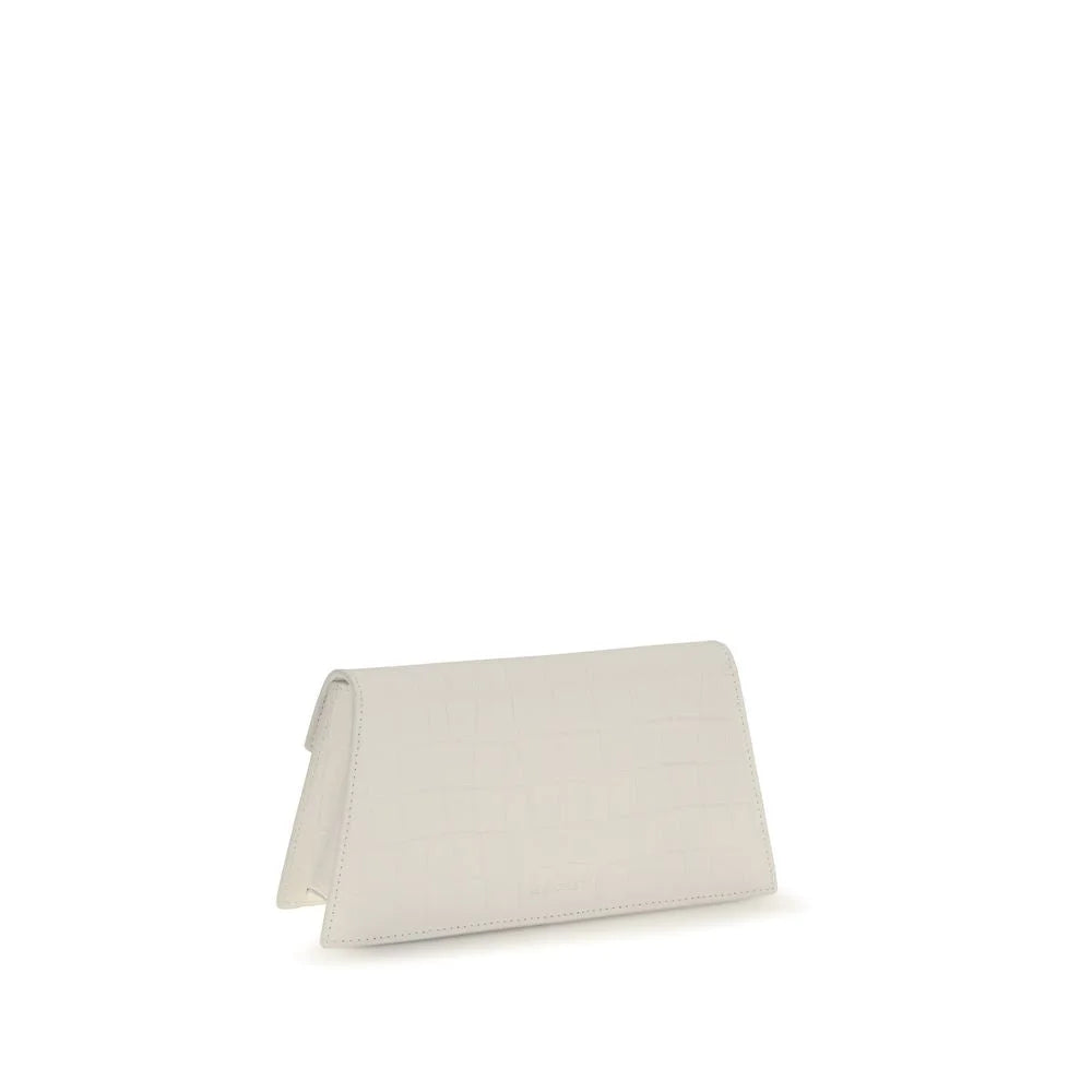 Alexander McQueen White Calf Leather Bos Taurus Shoulder Bag