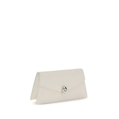 Alexander McQueen White Calf Leather Bos Taurus Shoulder Bag