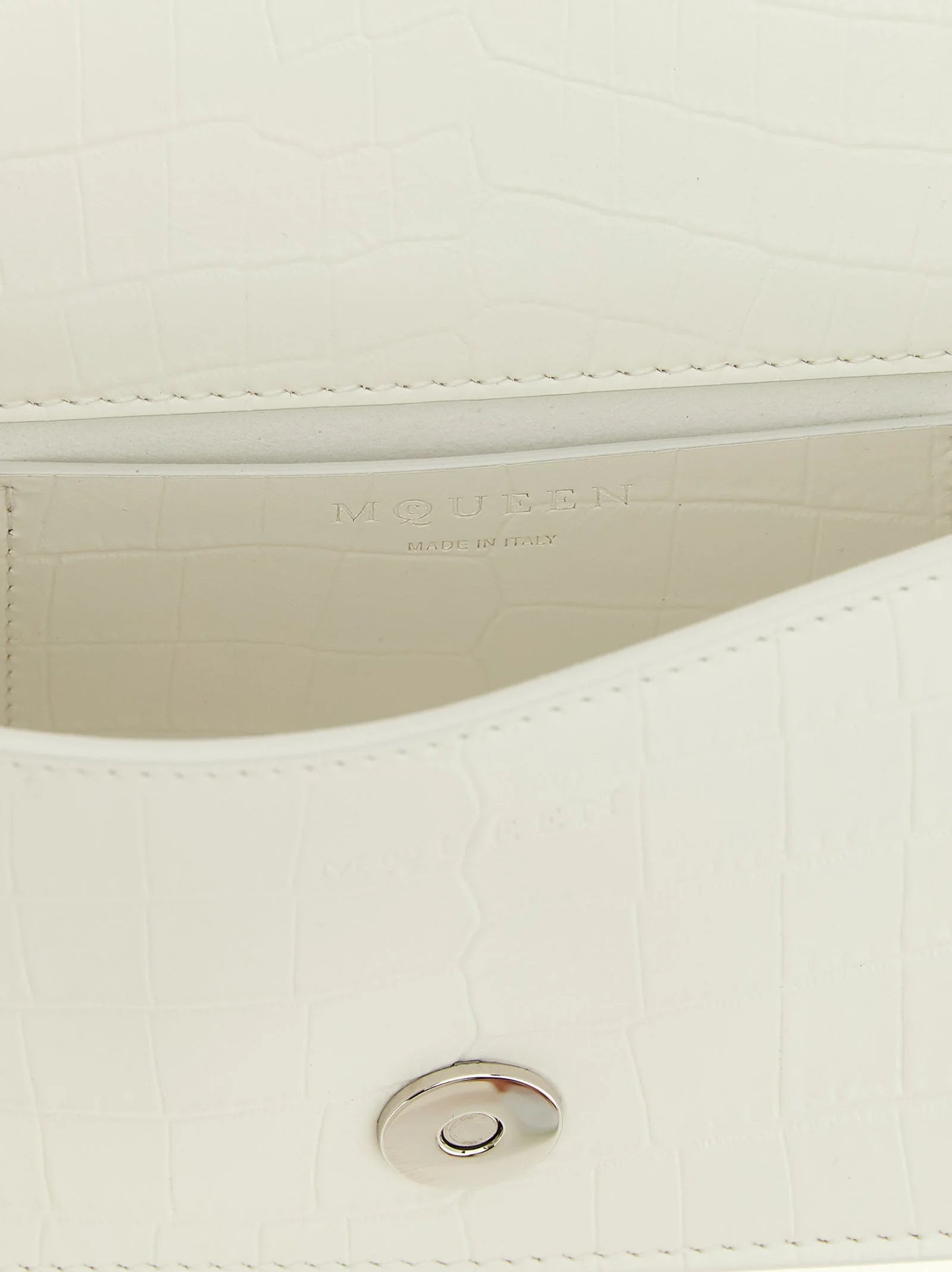 Alexander McQueen White Calfskin Shoulder Bag