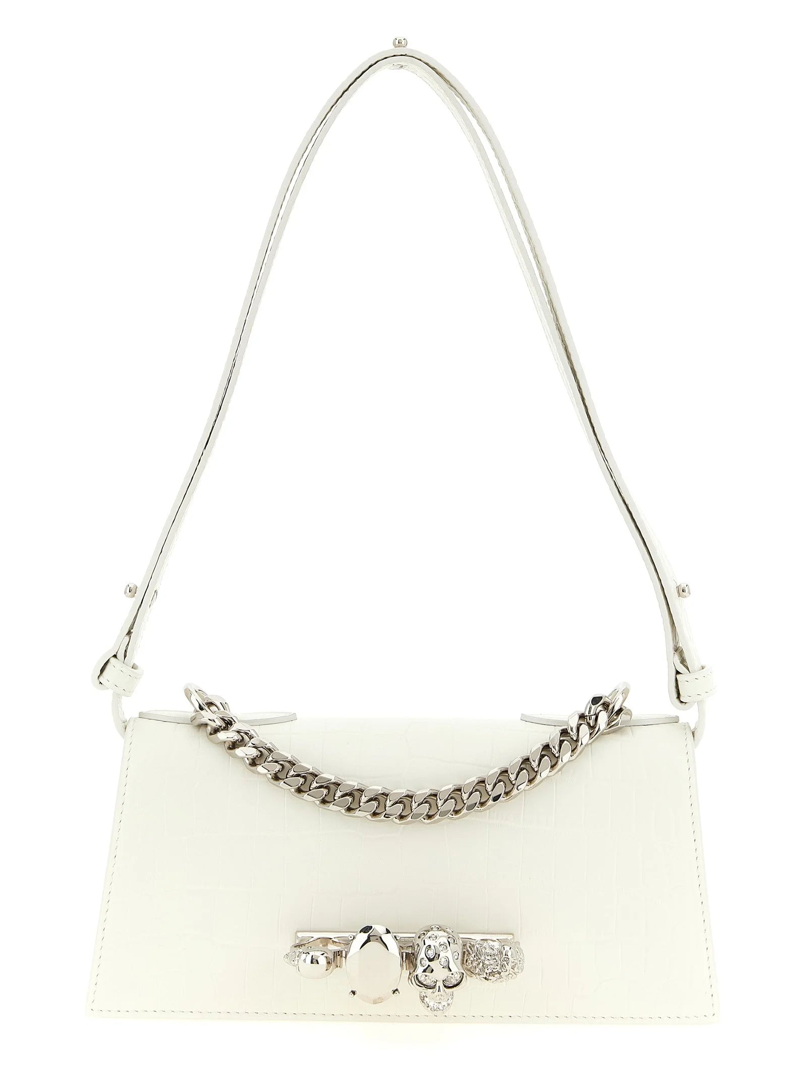 Alexander McQueen White Calfskin Shoulder Bag