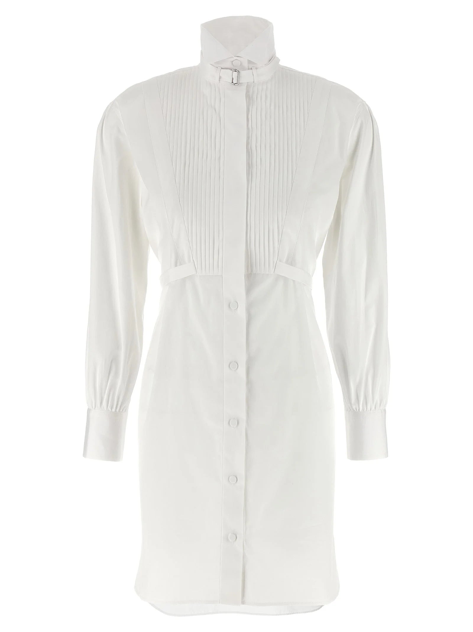 Alexander McQueen White Cotton Midi Dress